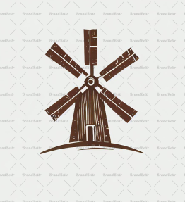 Rustikale Windmühle